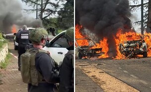 הירי הארטילרי והפגיעה הקטלנית במשגב עם (צילום: דוברות מד"א)