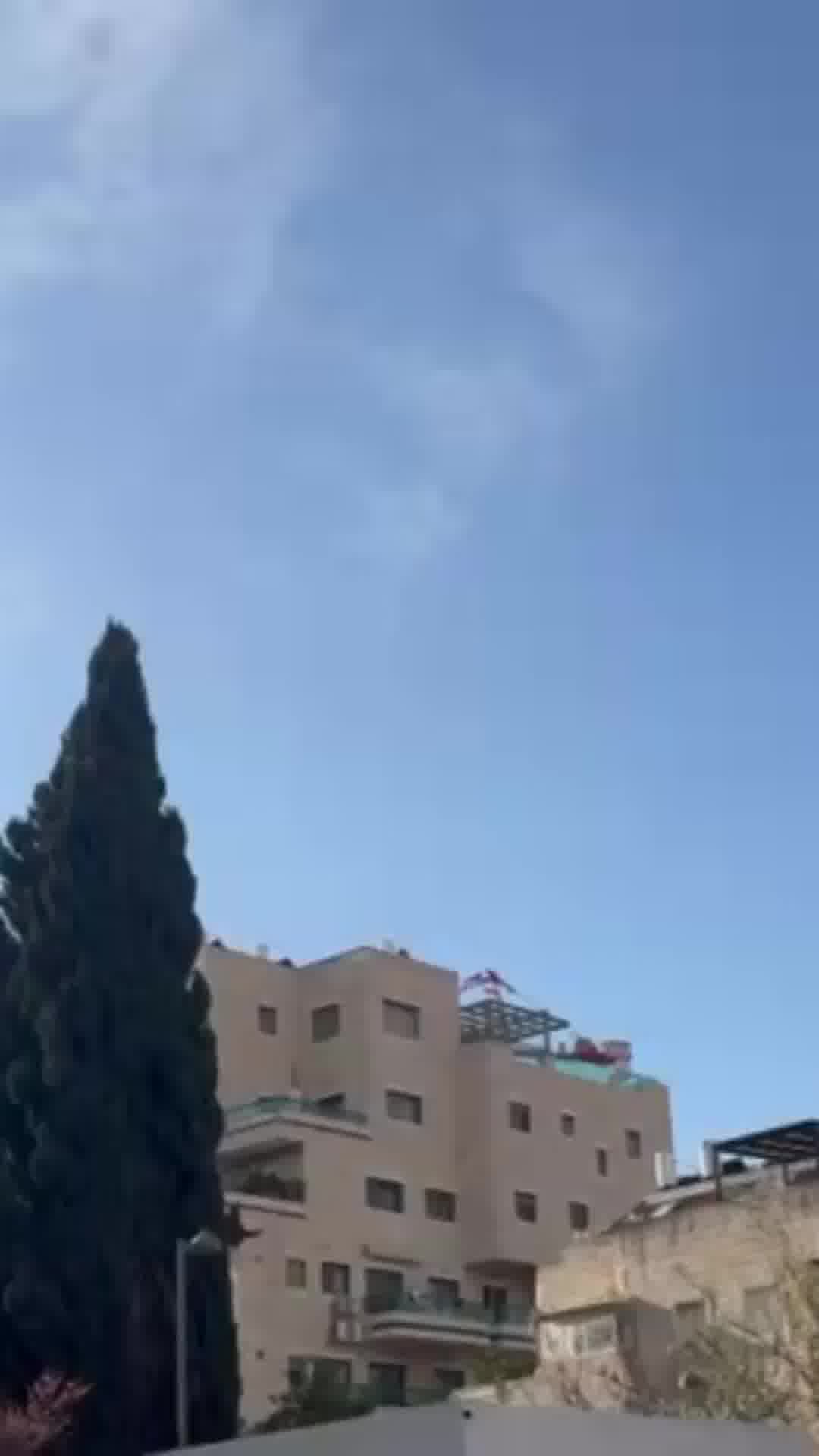 ניסיון יירוט לטיל לדימונה כפי שנצפה מירושלים