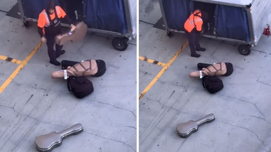 בלי בושה: עובד הנמל זורק ציוד יקר לכל עבר