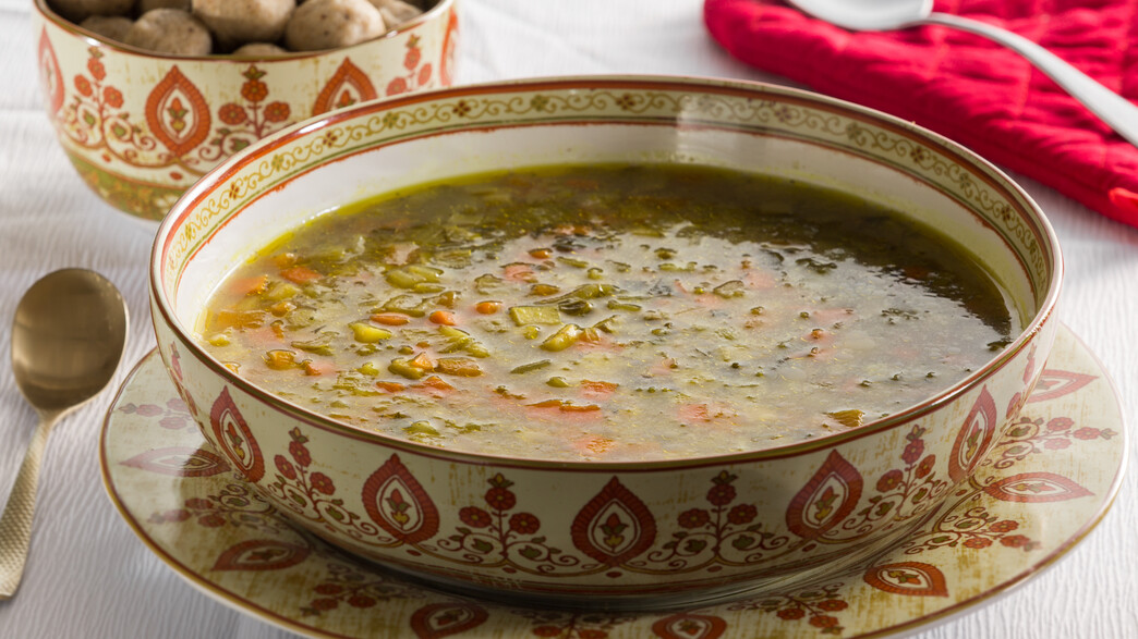 מרק ירקות עם קניידלך