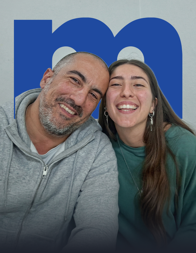 שחר אורן ובתו גאיה זל