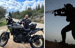 נתן והאופנוע (צילום: באדיבות המצולם, דובר צה