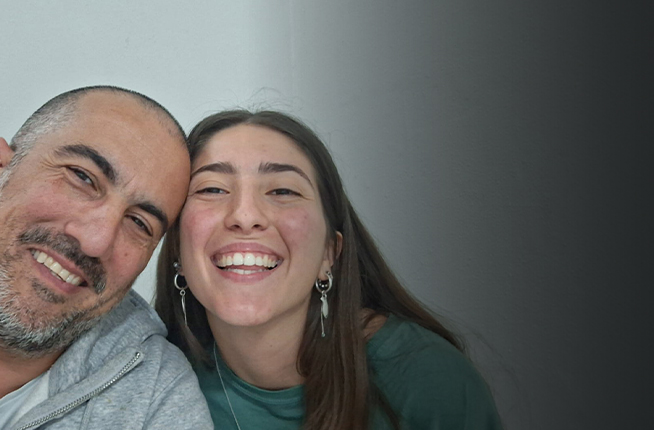 שחר אורן ובתו גאיה זל (צילום: באדיבות שחר אורן)