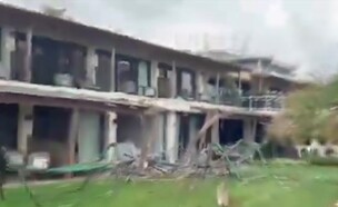 הפגיעה במלון דן אכדיה (צילום: רשתות חברתיות לפי סעיף 27א)