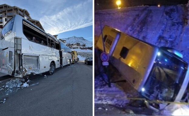 זירת התאונה בצרפת