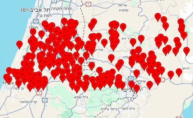 מפת האזעקות