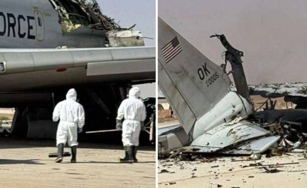 הפגיעה במטוסי ארה"ב במפרץ (צילום: מתוך תיעוד שעלה ברשתות החברתיות, שימוש לפי סעיף 27א' לחוק זכויות יוצרים)