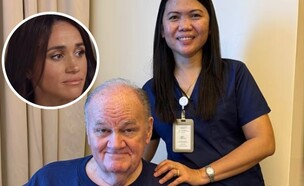 תומס מרקל ובת הזוג החדשה, מייגן מרקל (צילום: צילום מסך מתוך CBS Sunday Morning | Caroline graham for Mail On Sunday)