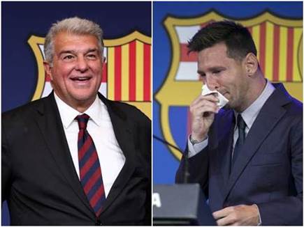 "צדקתי ששחררתי את מסי". לאפורטה ומסי (GETTY) (צילום: ספורט 5) "צדקתי ששחררתי את מסי". לאפורטה ומסי (GETTY) (צילום: ספורט 5)