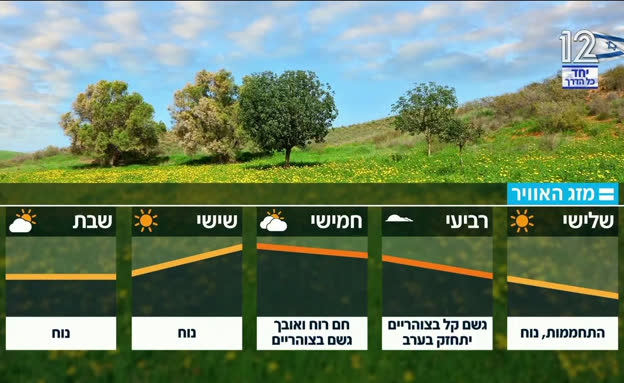 תחזית מזג האוויר - 30.03.26