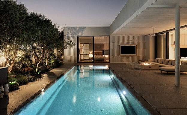 בית בתכנון אדריכל דור לוי, אדריכל אודי שמש (צילום: קרין רבנה)