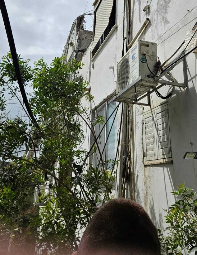 זירת הפגיעה בחיפה