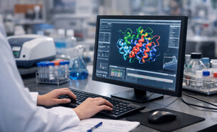 עובדת במעבדה ביוטכנולוגית (צילום: ChatGPT)