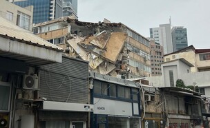 קריסת מבנה בתל אביב (צילום: לפי סעיף 27 א')