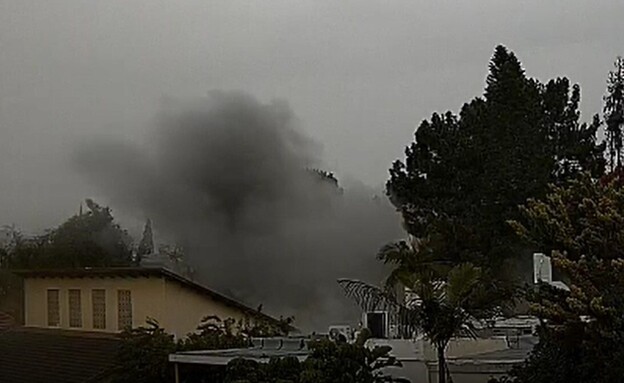 תיעוד מהירי האיראני אל עבר המרכז