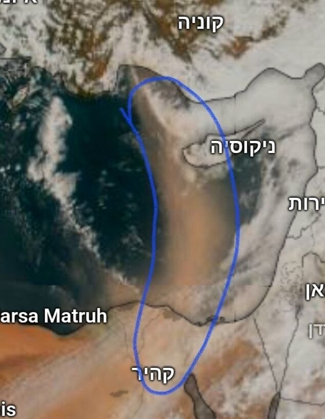סופת החול בדרכה מקהיר סופת החול בדרכה מקהיר