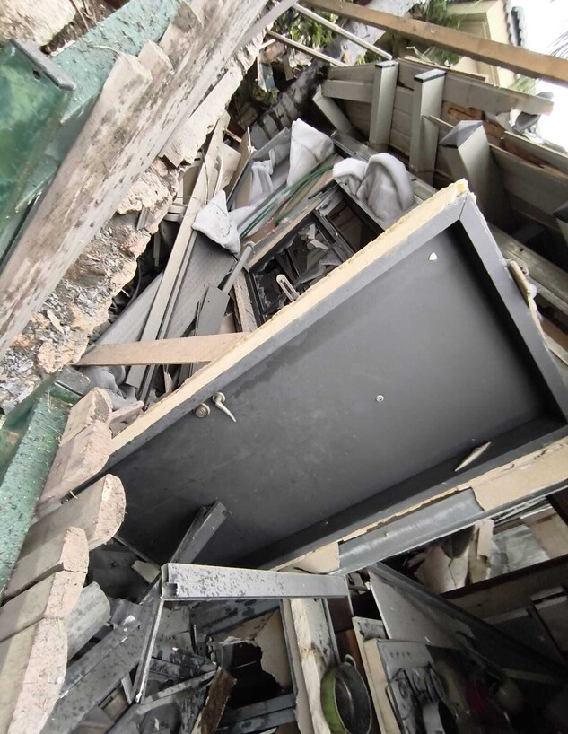 הרס בעקבות נפילה בקרית שמונה