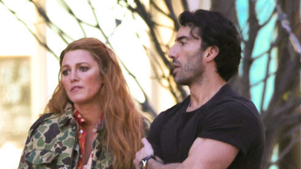 בלייק לייבי וג'סטין בלדוני על סט צילומי הסרט "איתנו זה נגמר"