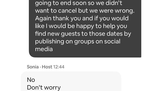 הודעה מרגשת מבעלת דירה ברומא