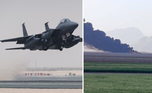 מטוס הקרב והזירה (צילום: רשתות חברתיות לפי סעיף 27א' | CENTCOM)