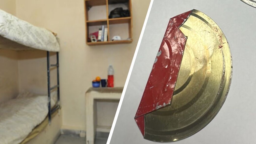 תא בכלא השרון, מכסה קופסת שימורים תא בכלא השרון, מכסה קופסת שימורים