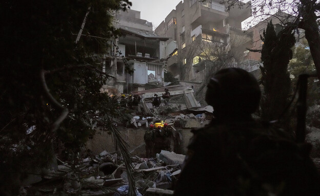 זירת ההרס מהפגיעה הישירה בחיפה