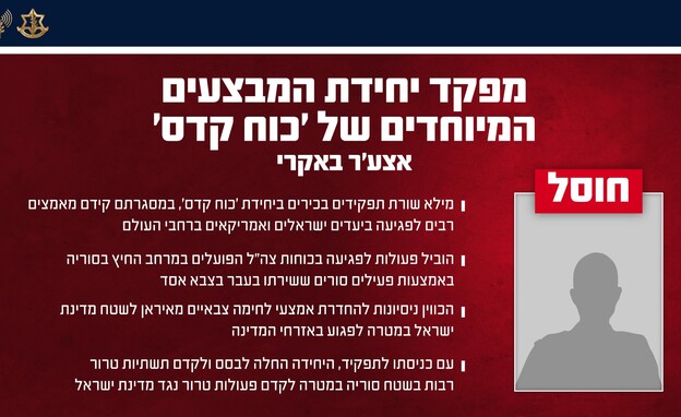 אצע'ר באקרי, מפקד יחידת המבצעים המיוחדים באיראן