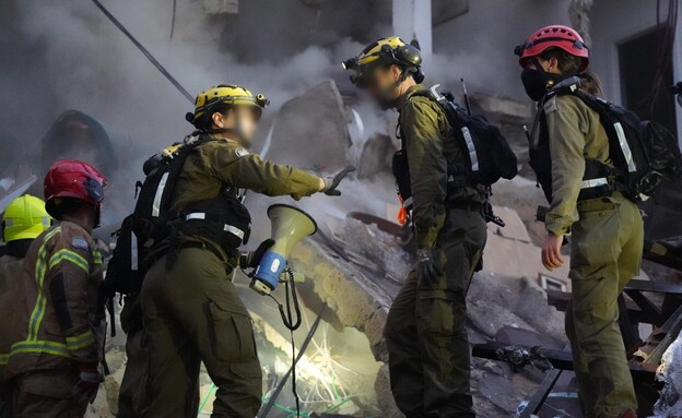 כוחות פיקוד העורף בזירה בחיפה