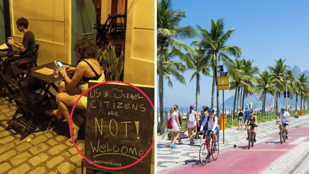 בר נקנס לאחר שתלה שלט שאוסר כניסה של ישראלים