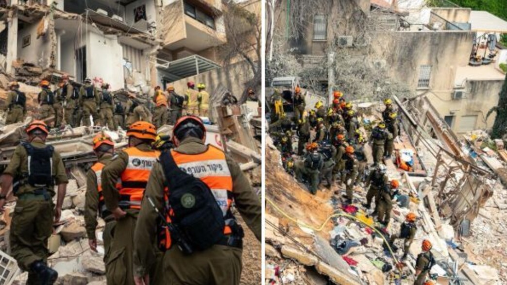 כוחות פיקוד העורף בזירה בחיפה