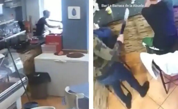 תיעוד השוד בבר במלאגה