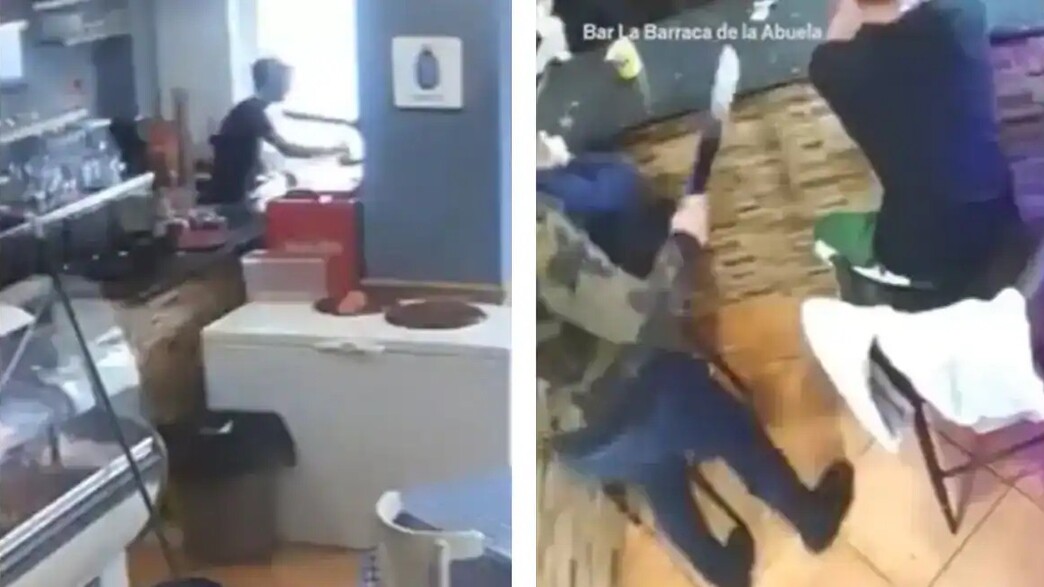 תיעוד השוד בבר במלאגה תיעוד השוד בבר במלאגה