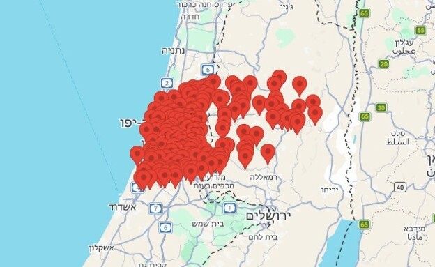 מפת האזעקות