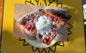 פיצה סאנפלאואר (צילום: לין לוי, mako אוכל)