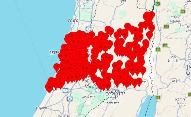 אזעקות במרכז, השפלה, בשרון ובשומרון