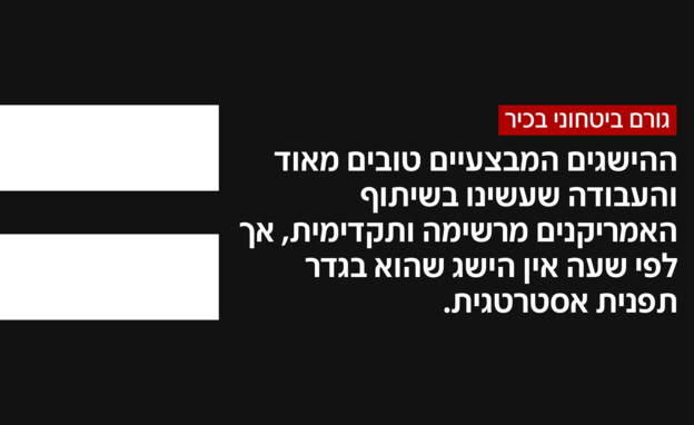 גורם ביטחוני בכיר על המלחמה נגד איראן