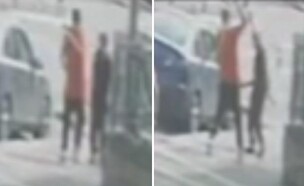 התקיפה מחוץ למקלט באשדוד (צילום: ללא)