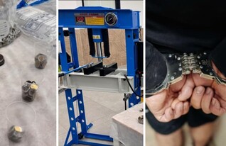 זיוף מטבעות (צילום: דוברות המשטרה)