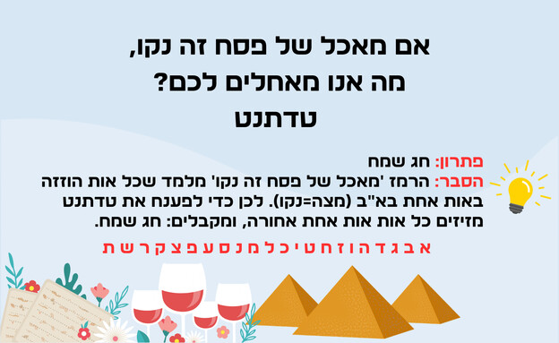 חידת פסח חידת פסח
