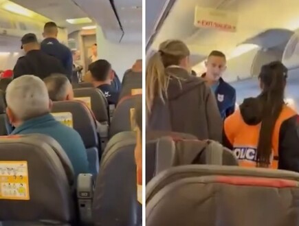 כשהוא אזוק בידיו: שחקן הכדורגל הארגנטיני צעק "פצצה" וישר נזרק מהמטוס