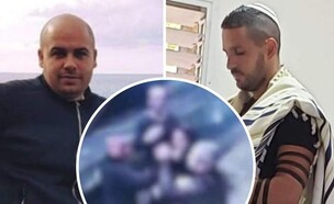 מימין: עידן לזמי ז"ל והרוצח מיכאל בוסקילה