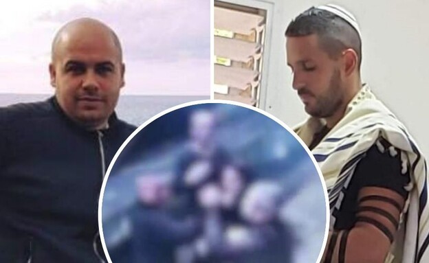 מימין: עידן לזמי ז"ל והרוצח מיכאל בוסקילה