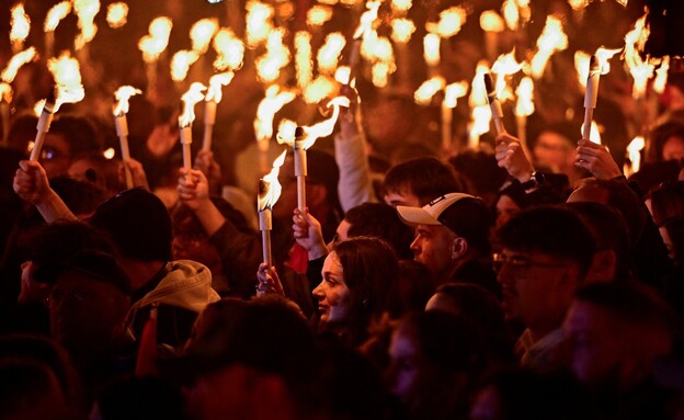 הפגנת תמיכה במנהיג האופוזיציה בהונגריה פטר מדיאר