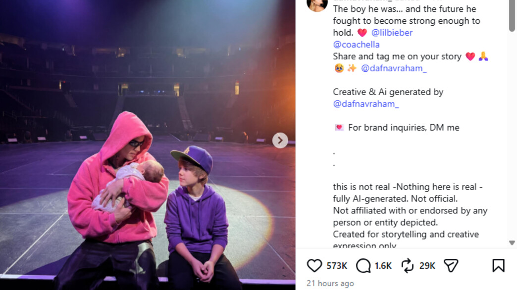 ג'סטין ביבר, AI ג'סטין ביבר, AI