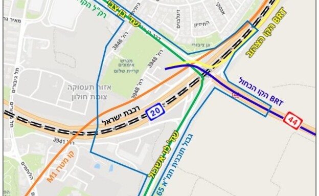 המיקום המתוכנן של התחנה המרכזית המיקום המתוכנן של התחנה המרכזית