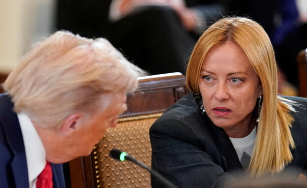 נשיא ארה"ב דונלד טראמפ ור"מ איטליה מלוני