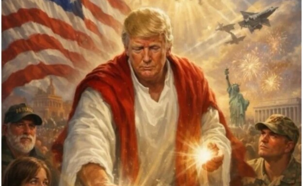 התמונה שבה הציג את עצמו טראמפ כישו