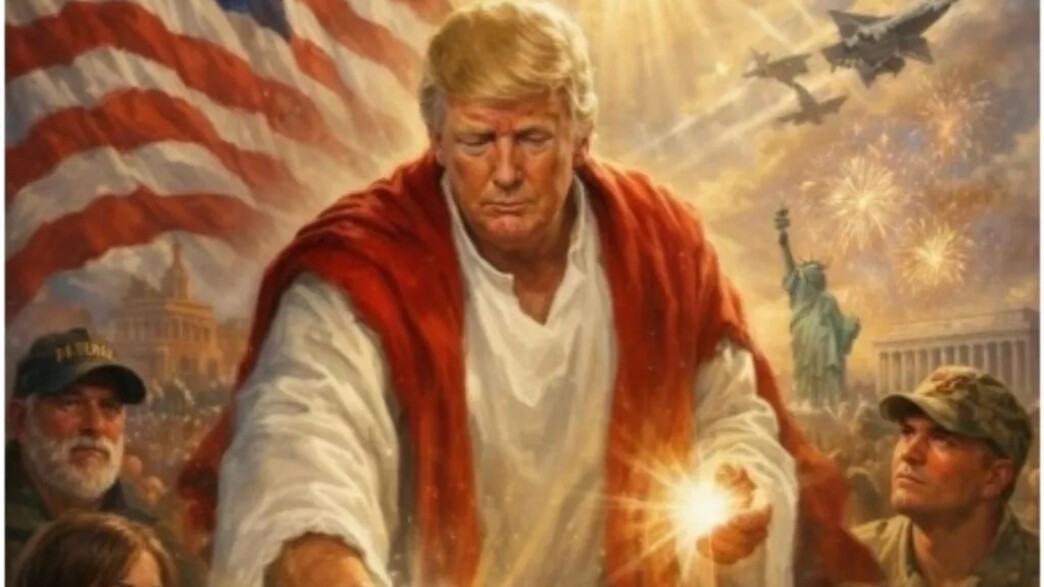 התמונה שבה הציג את עצמו טראמפ כישו התמונה שבה הציג את עצמו טראמפ כישו