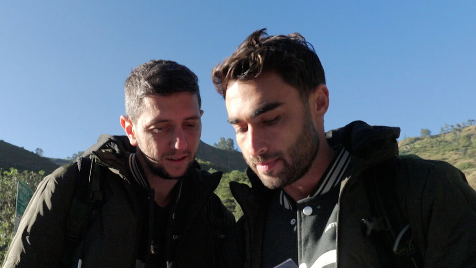 טום שלח, אלמוג אוחיון  (צילום: מתוך "המירוץ למיליון", קשת 12)