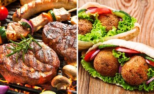 פלאפל מול מנגל (צילום: שאטרסטוק)